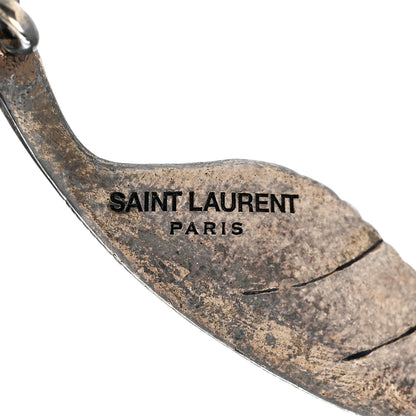 Saint Laurent Feather Earrings Silver 4 of 5