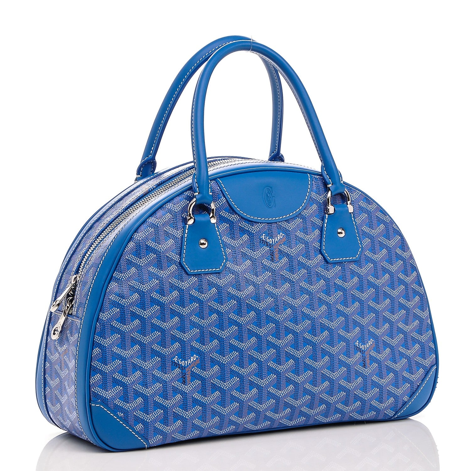 Goyard Goyardine Saint Jeanne MM Bowler Blue 3 of 6