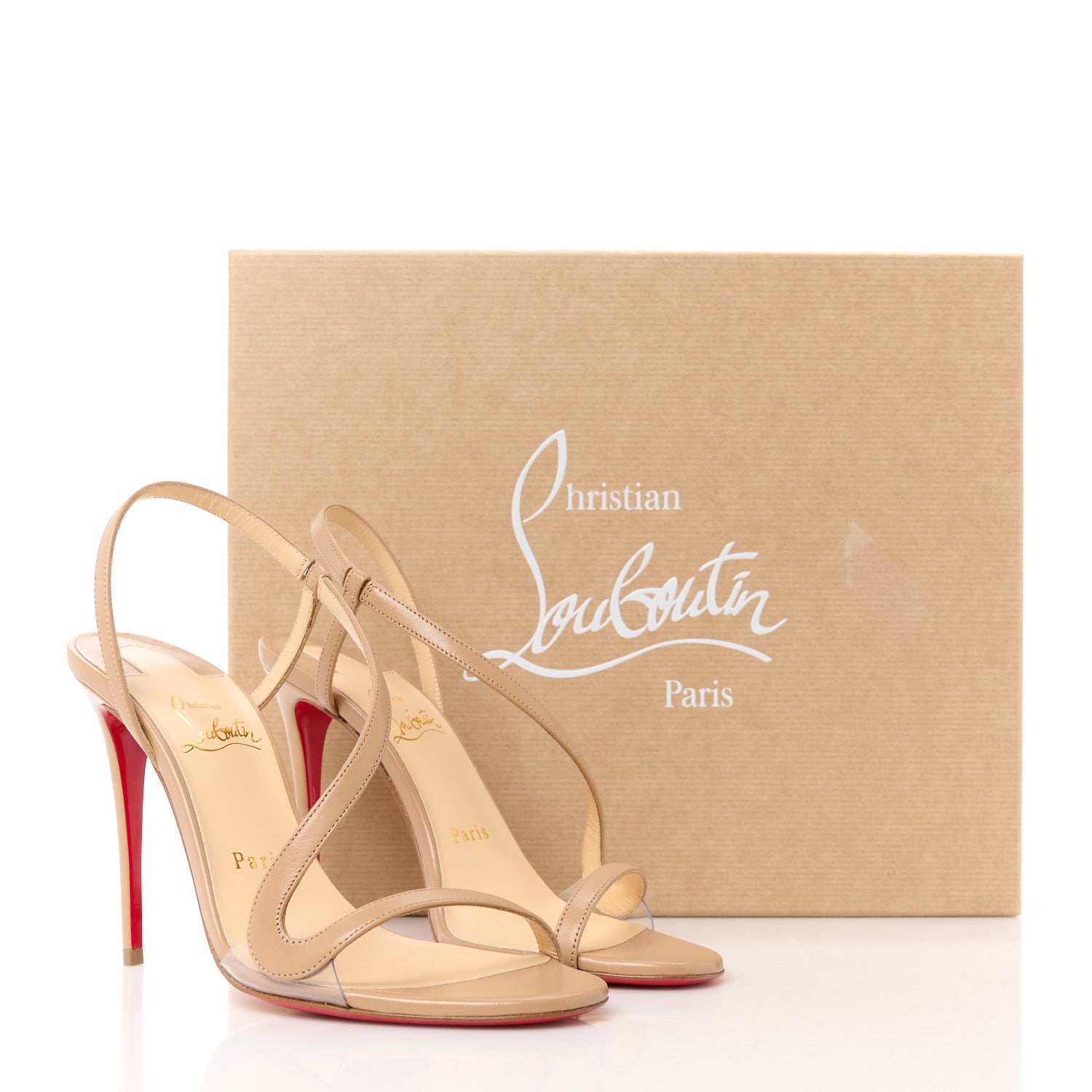Christian Louboutin Nappa Rosalie 100 Sandals 36.5 Blush 10 of 10