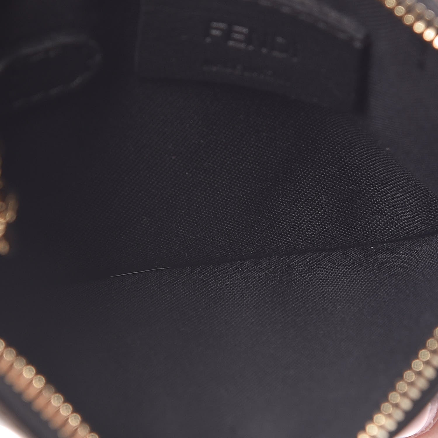 Fendi Vitello Cruise F is Fendi Bi-Color FF 1974 Embossed Key Case Pouch Maya Black 5 of 9