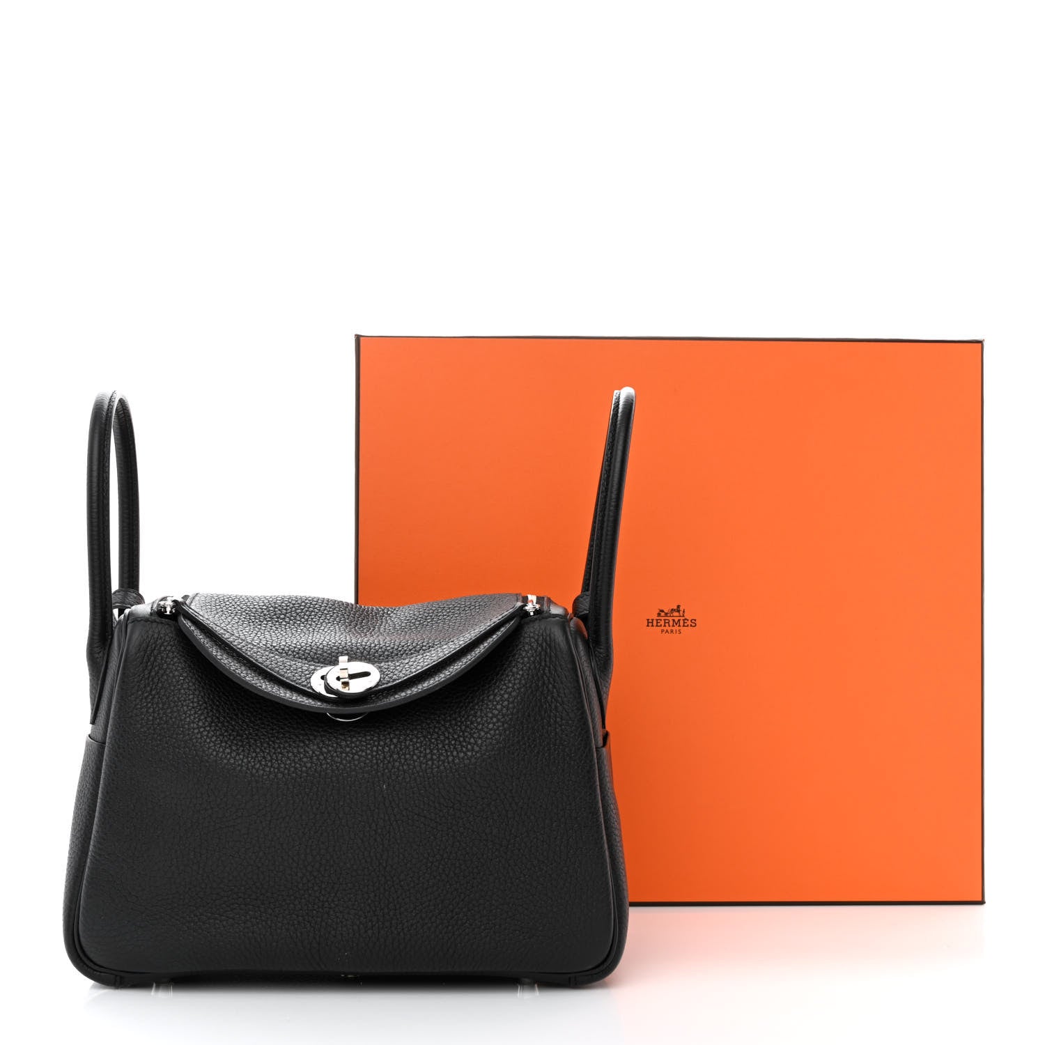 Hermes Taurillon Clemence Lindy 26 Black 12 of 12