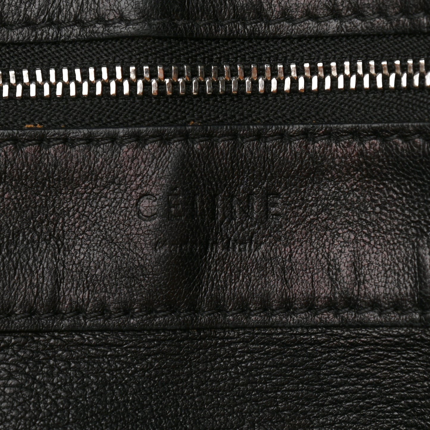 Smooth Lambskin Horizontal Zipper Gusset Cabas Black