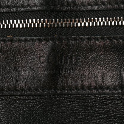 Celine Smooth Lambskin Horizontal Zipper Gusset Cabas Black 8 of 14