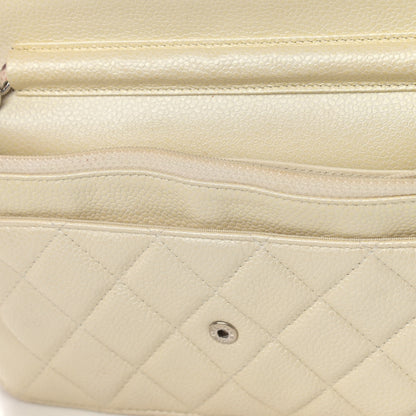 Chanel Iridescent Caviar Quilted Wallet On Chain WOC Ivory 12 of 14