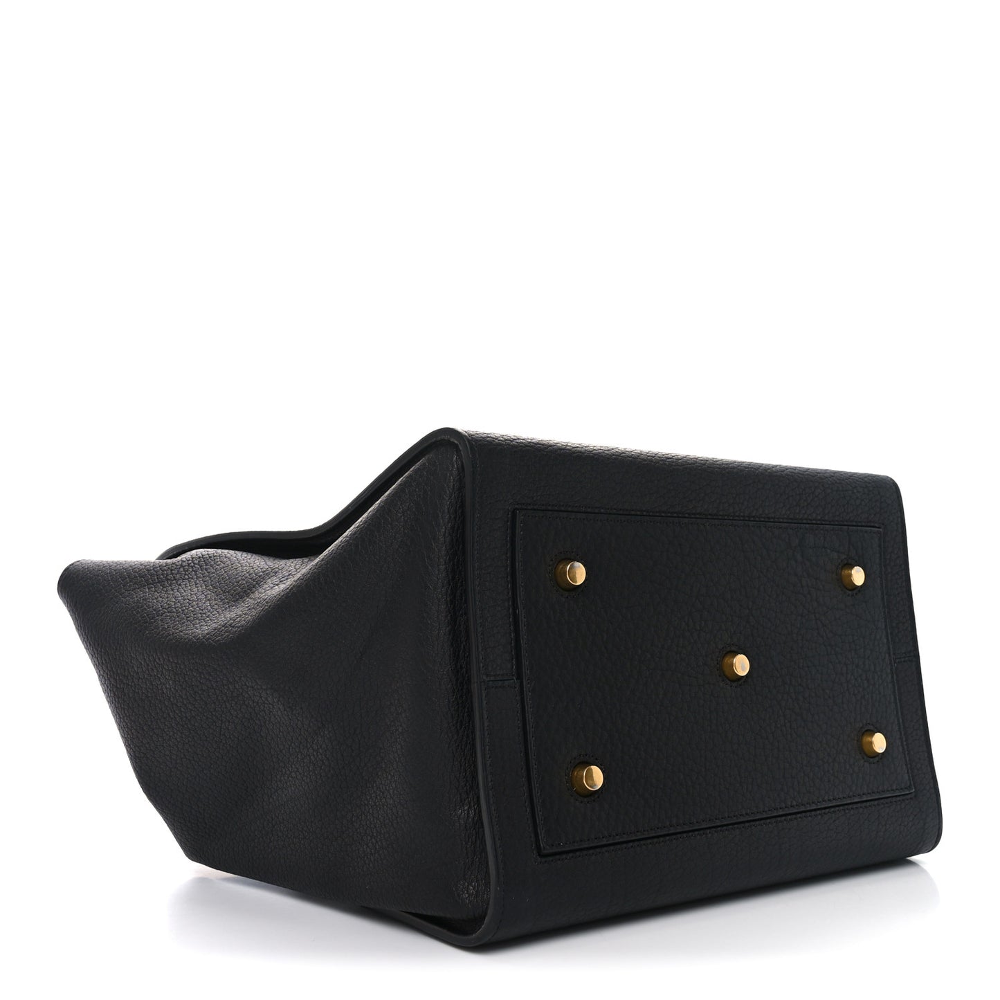 Crisped Calfskin Medium Tie Knot Tote Black