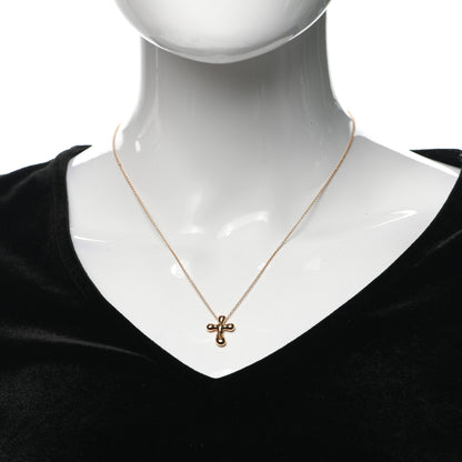 Tiffany 18K Rose Gold 12mm Elsa Peretti Cross Pendant Necklace 2 of 5