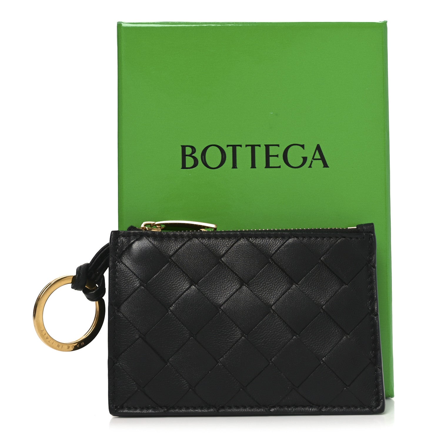 【美品】BOTTEGA VENETA ブラックレザーケース Bottega Veneta ボッテガヴェネタ パスポート ケース 財布