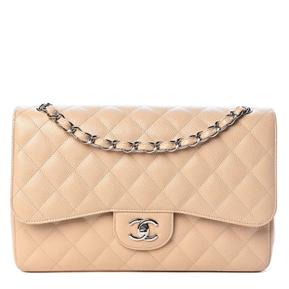 Chanel Caviar Quilted Jumbo Double Flap Beige Clair 1 of 10