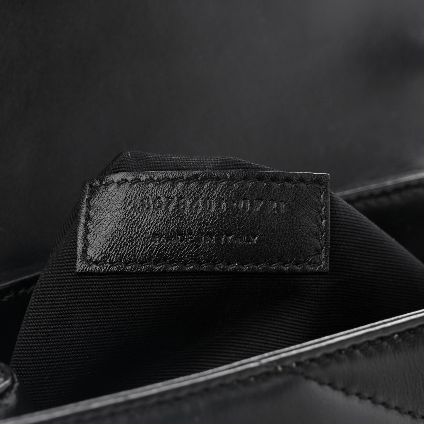 Calfskin Y Quilted Monogram Monochrome Toy Loulou Crossbody Bag Black