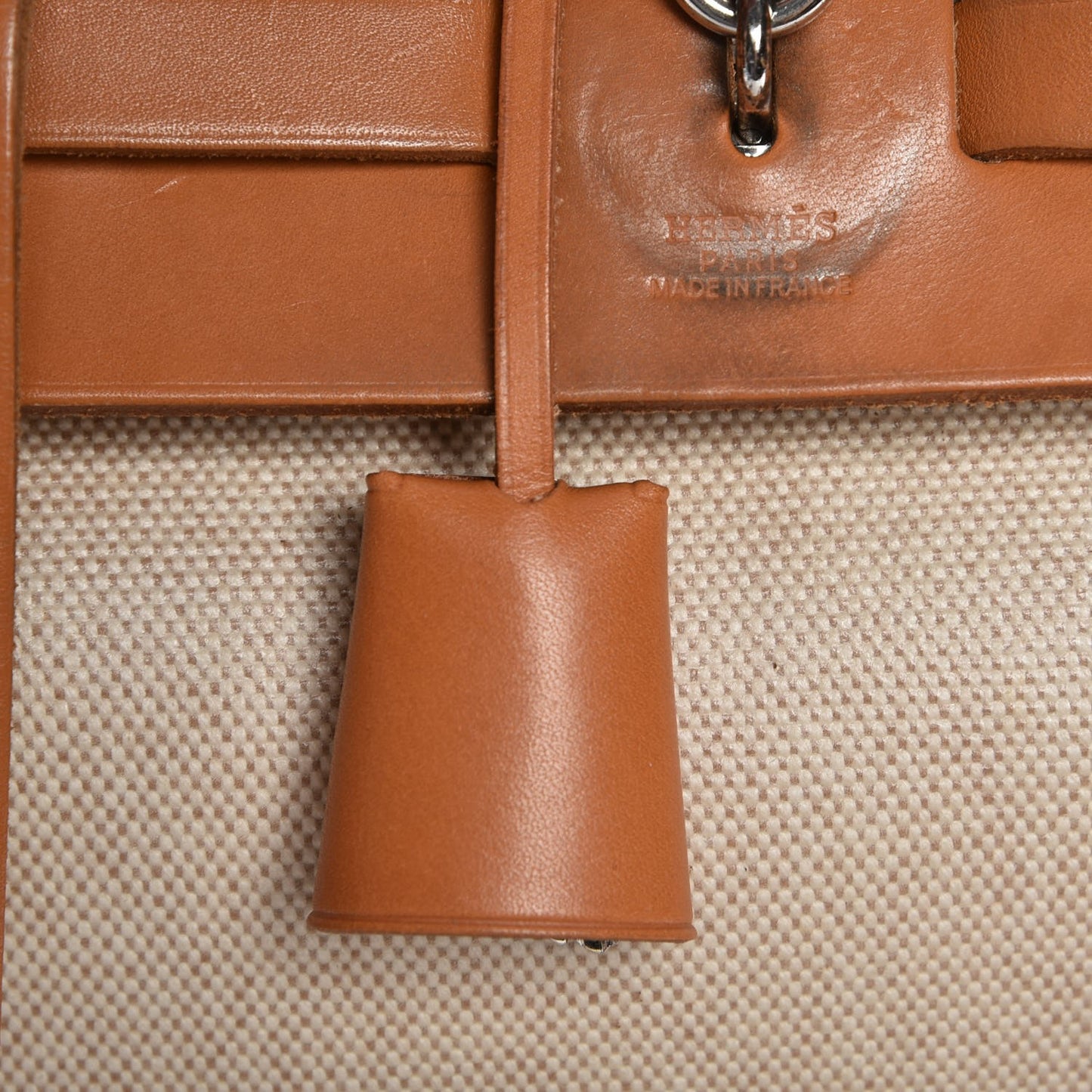 Toile Vache Calfskin Herbag 30 PM Backpack Natural