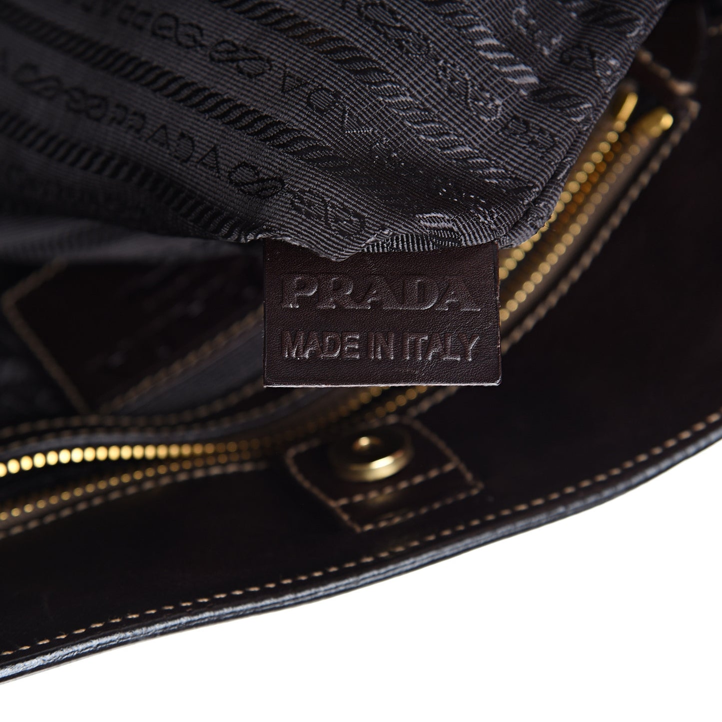 Jacquard Logo Tote Brown