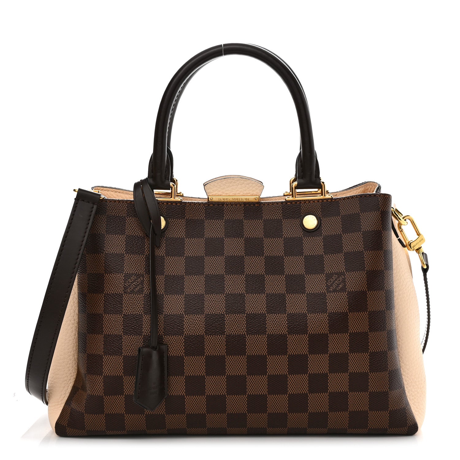 Louis Vuitton Damier Ebene Cuir Taurillon Brittany Creme 1 of 12