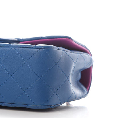 Chanel Lambskin Quilted Mini Rectangular Flap Blue Purple 9 of 9