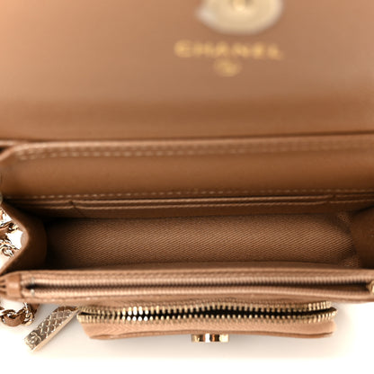 Chanel Caviar Quilted Business Affinity Clutch With Chain Flap Camel 5 of 11