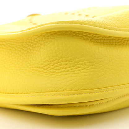 Hermes Taurillon Clemence Evelyne III PM Lime 9 of 13