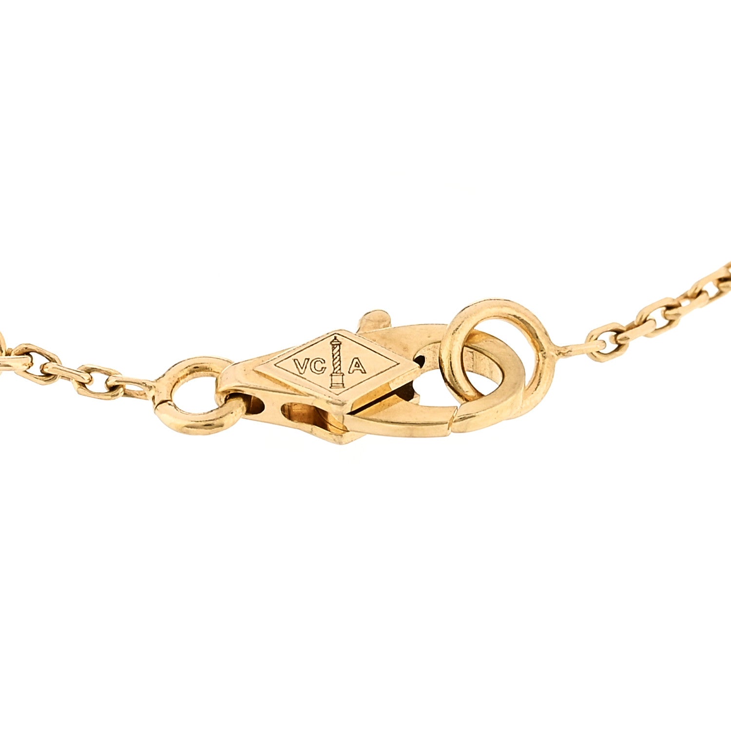 Van Cleef & Arpels 18K Yellow Gold Mother of Pearl Sweet Alhambra Bracelet 3 of 5