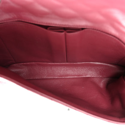 Chanel Lambskin Quilted East West Flap Dark Red 5 of 9