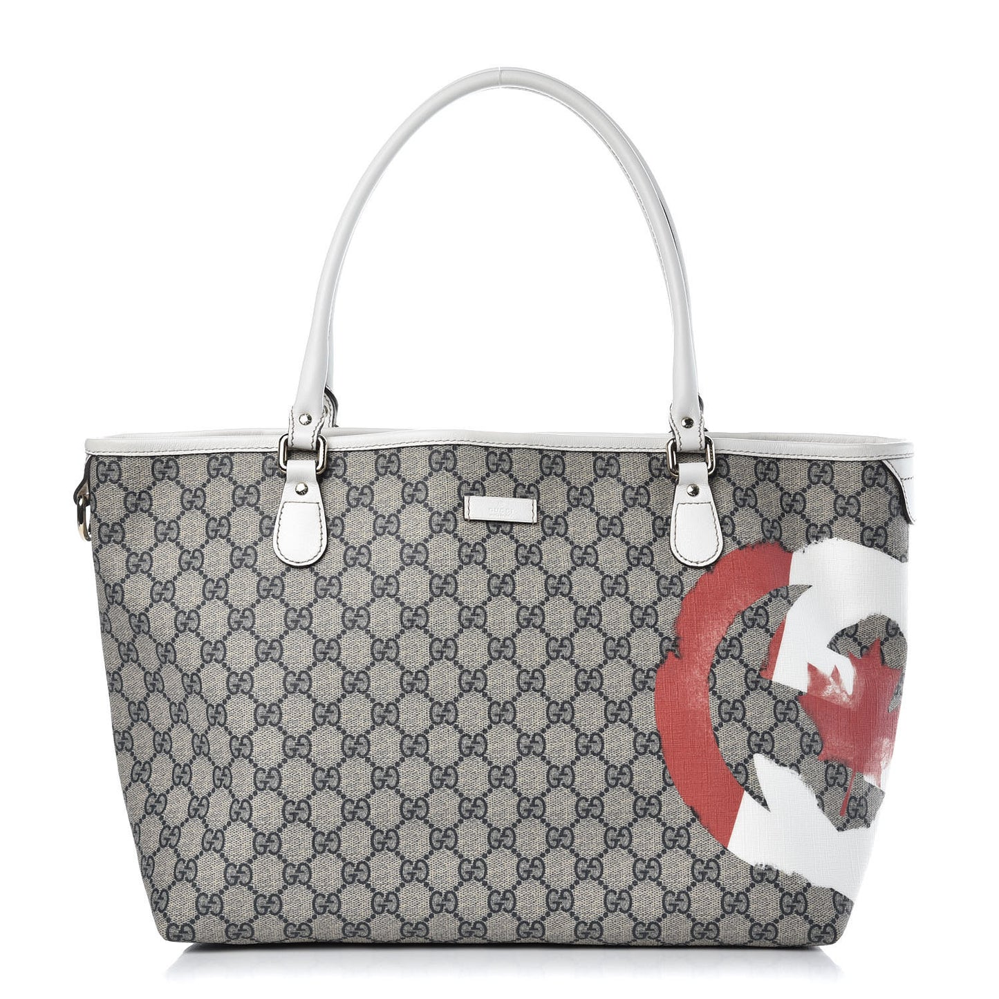 GG Plus Monogram Medium Canada Flag Unicef Tote Red