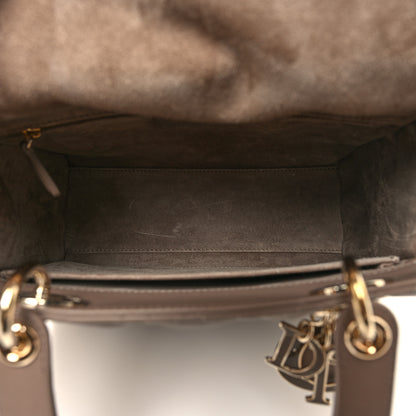 Christian Dior Lambskin Cannage Medium Lady Dior Warm Taupe 5 of 10