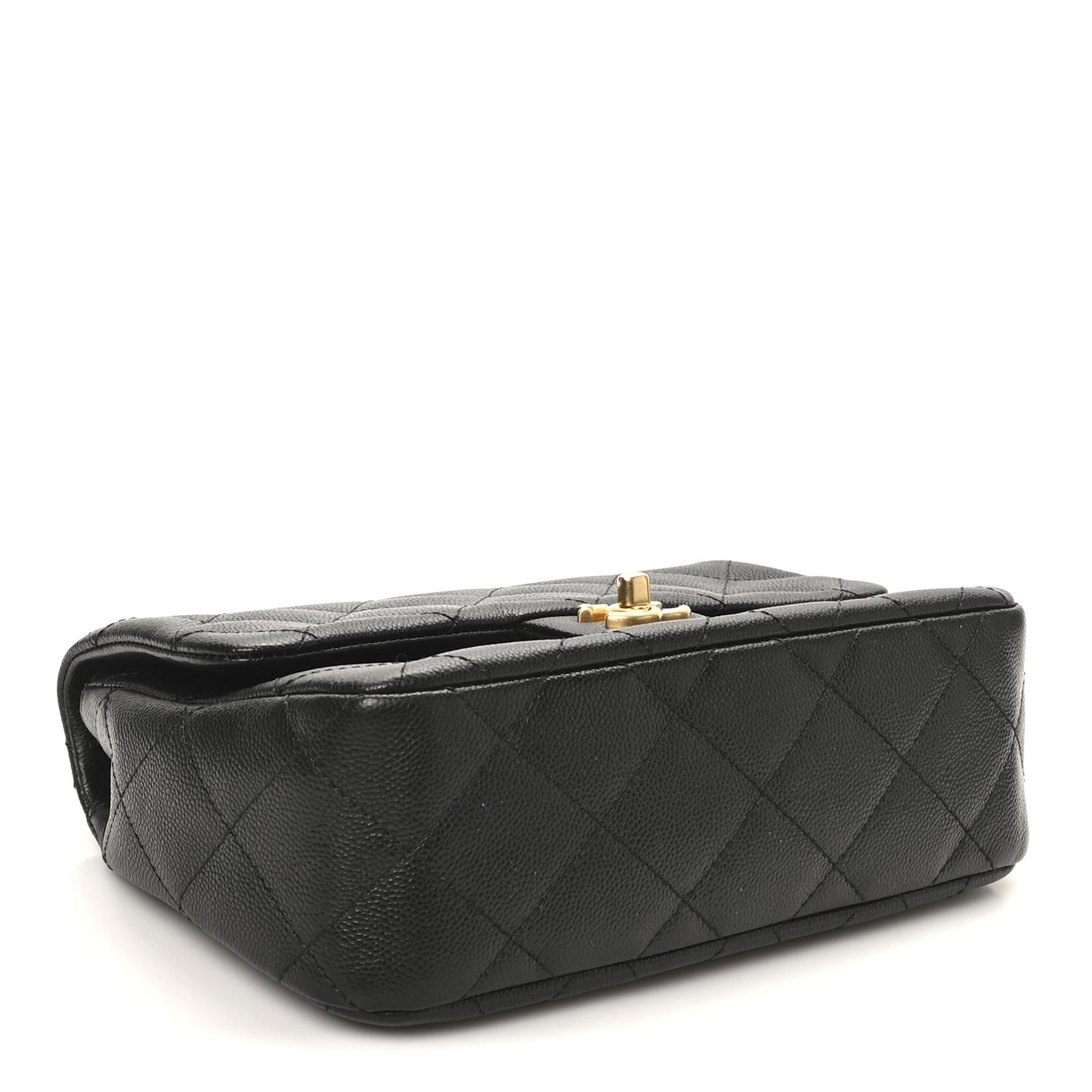 Caviar Quilted Sweetheart Flap Black