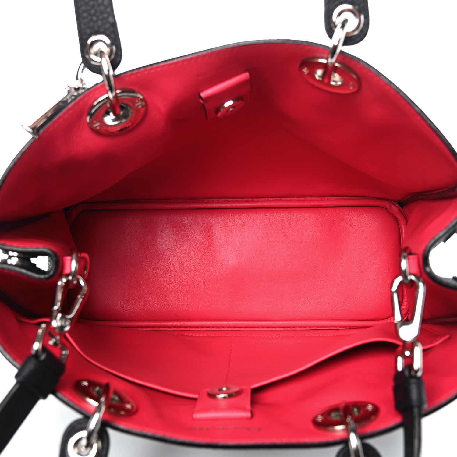 Christian Dior Bullcalf Medium Diorissimo Tote Navy Fuchsia 7 of 10