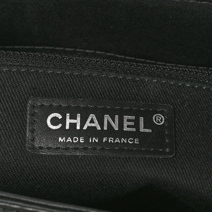 Chanel Calfskin Double Stitch Large Hamptons Flap Bag Black 6 of 10