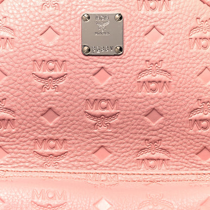 MCM Calfskin Ottomar Monogram Small Backpack Pink 7 of 9