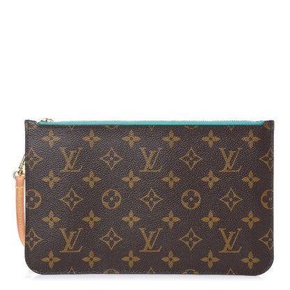 Louis Vuitton Monogram Neverfull MM GM Pochette Turquoise 1 of 7
