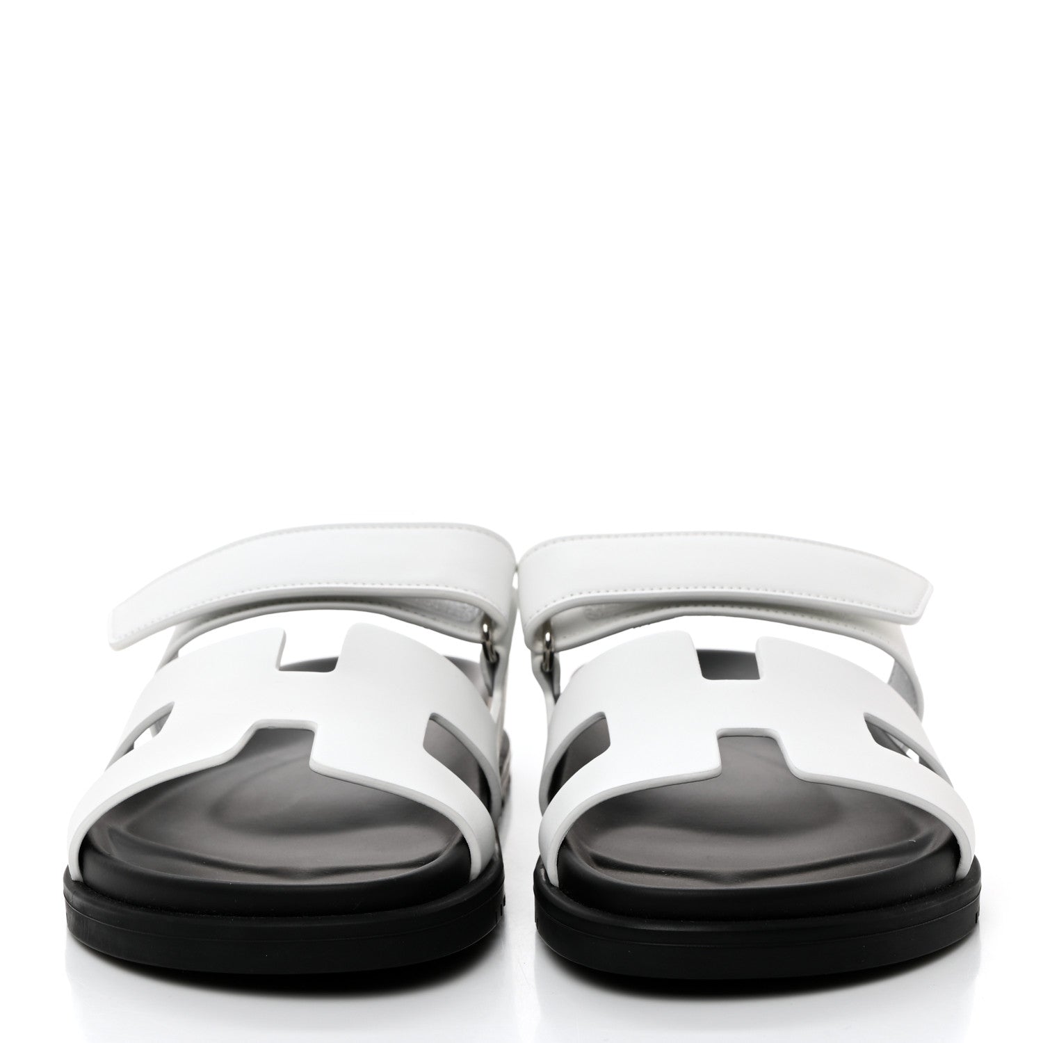 Hermes Calfskin Womens Chypre Sandals 37 White 2 of 9