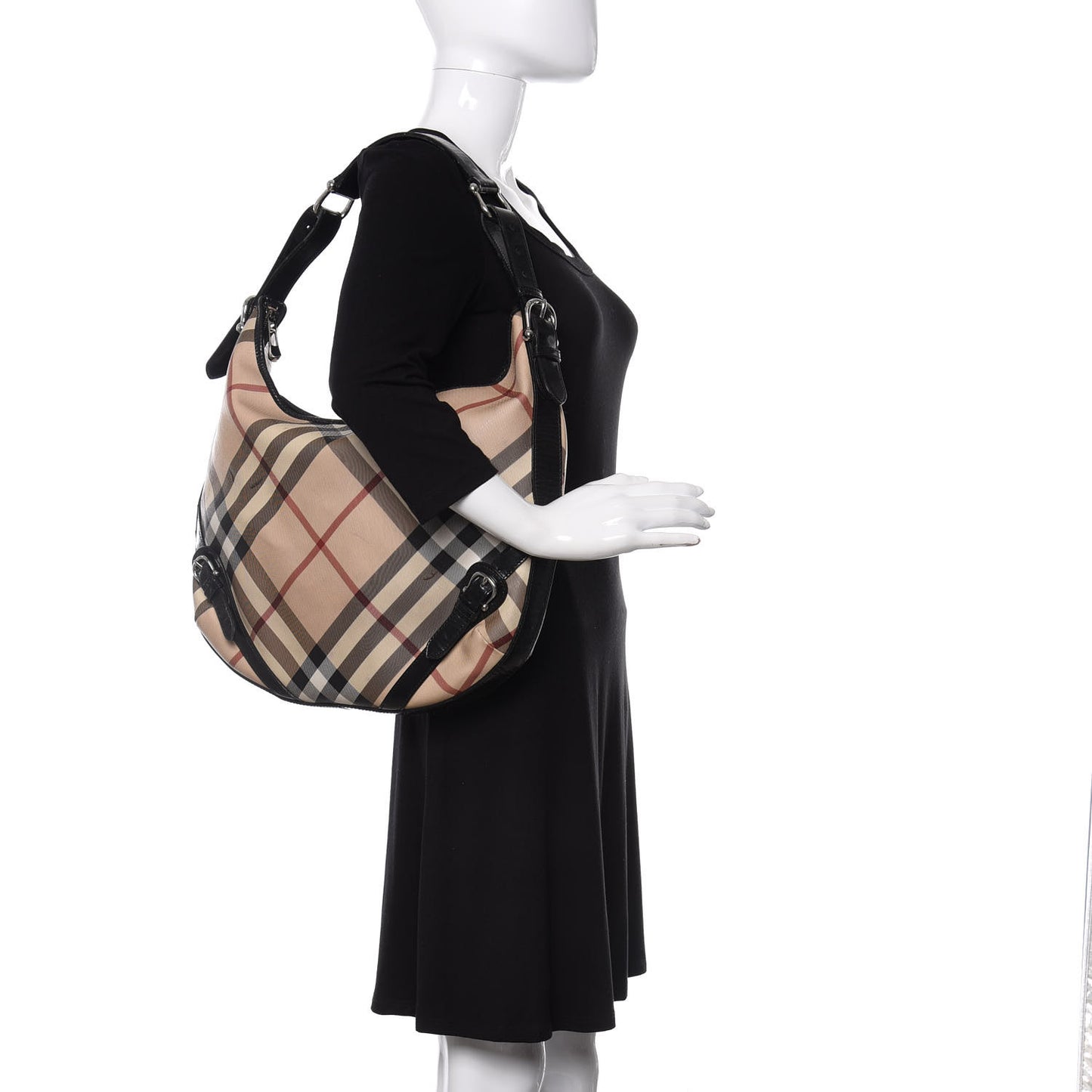 Supernova Check Large Larkin Hobo Black