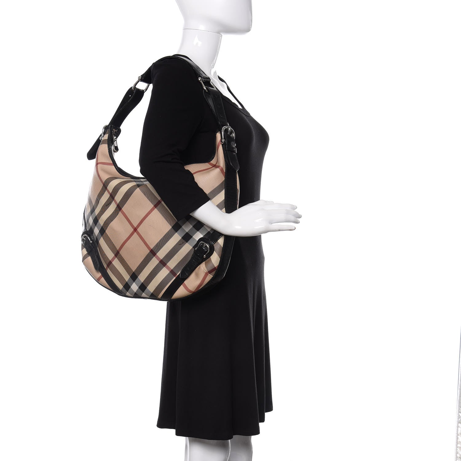 Burberry Supernova Check Large Larkin Hobo Black 2 of 14