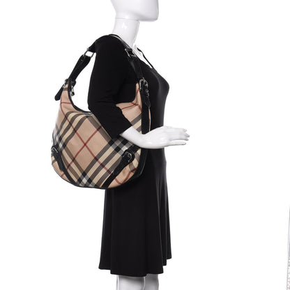 Burberry Supernova Check Large Larkin Hobo Black 2 of 14