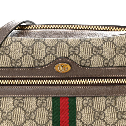 Gucci GG Supreme Monogram Web Small Ophidia Shoulder Bag Brown 8 of 12