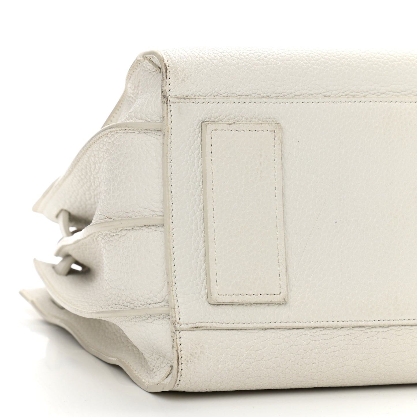 Grained Calfskin Small Supple Sac De Jour White