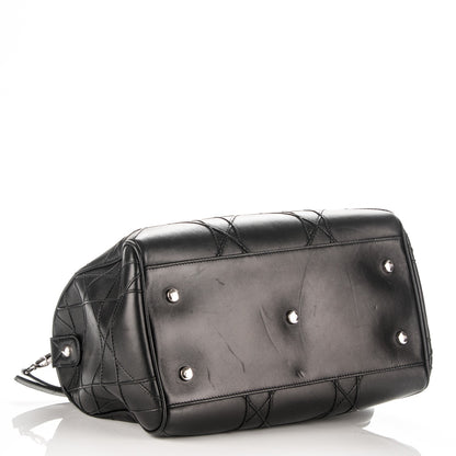 Christian Dior Lambskin Cannage Granville Polochon Black 4 of 8