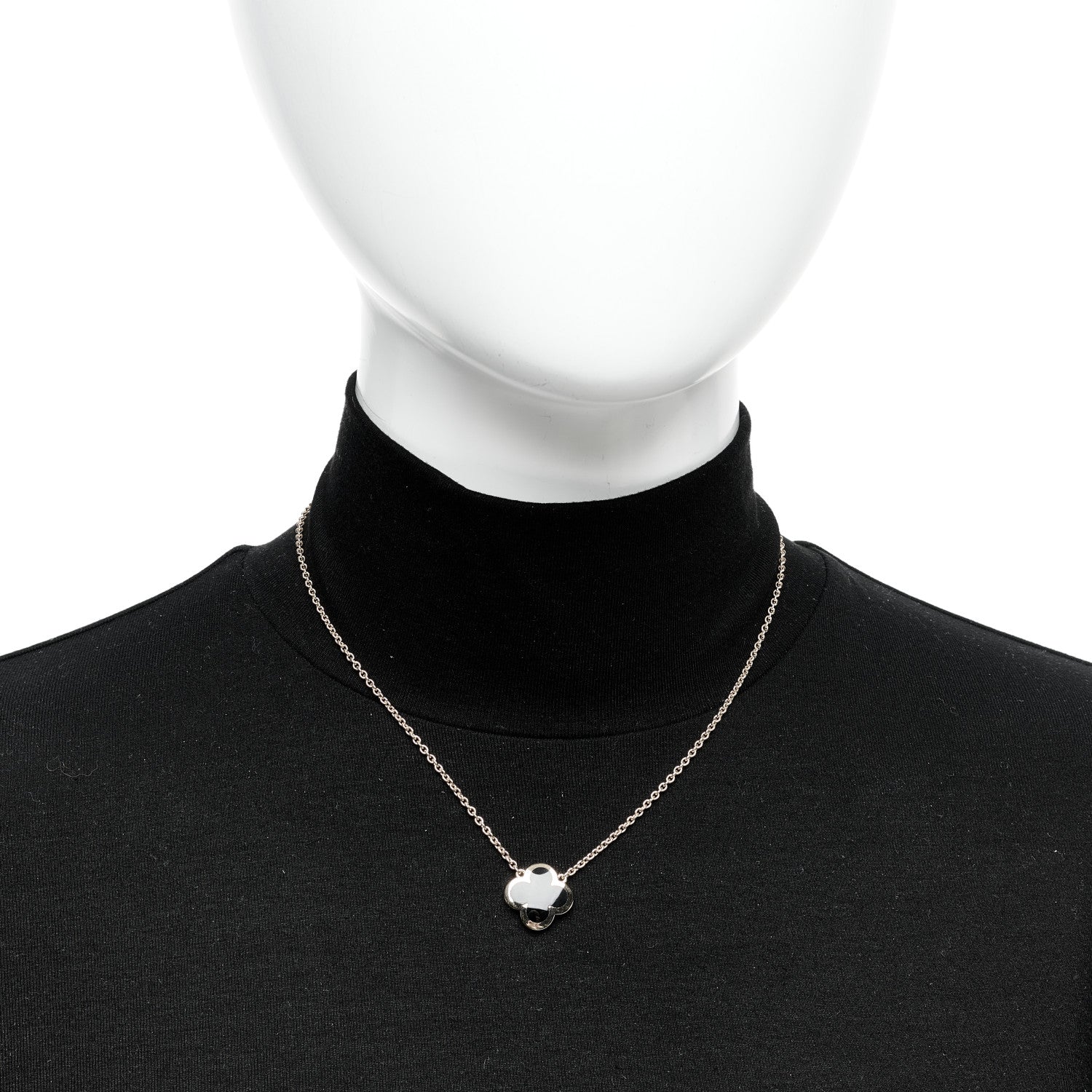 Van Cleef & Arpels 18K Yellow Gold Black Onyx Pure Alhambra Pendant Necklace 2 of 6