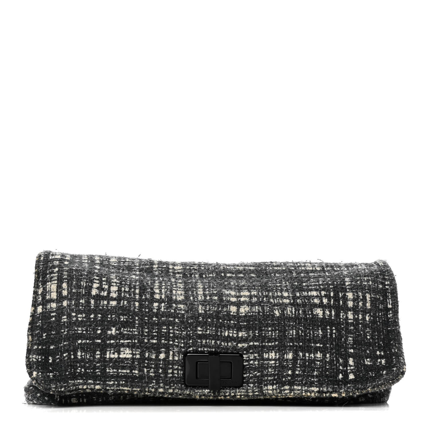 Prada Tweed Clutch Black White 1 of 12