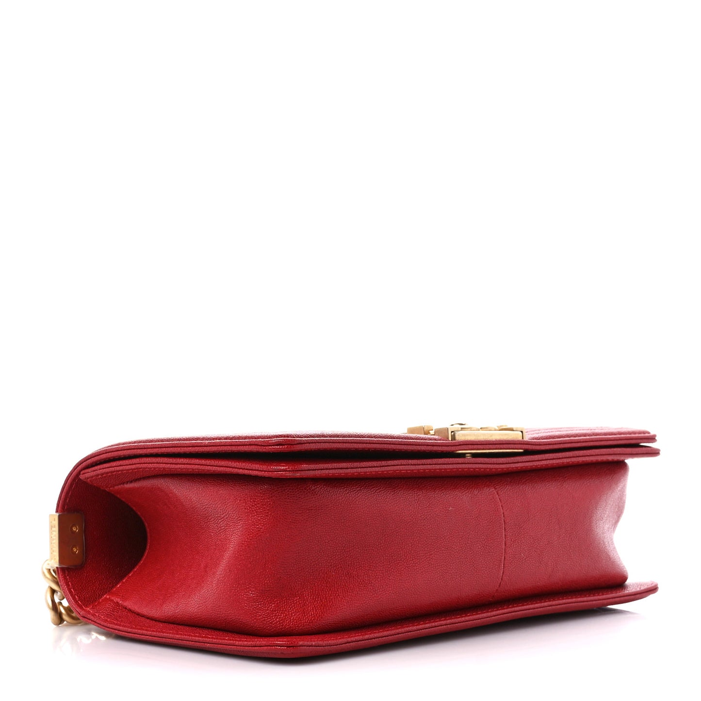 Caviar Quilted Medium Boy Flap Dark Red