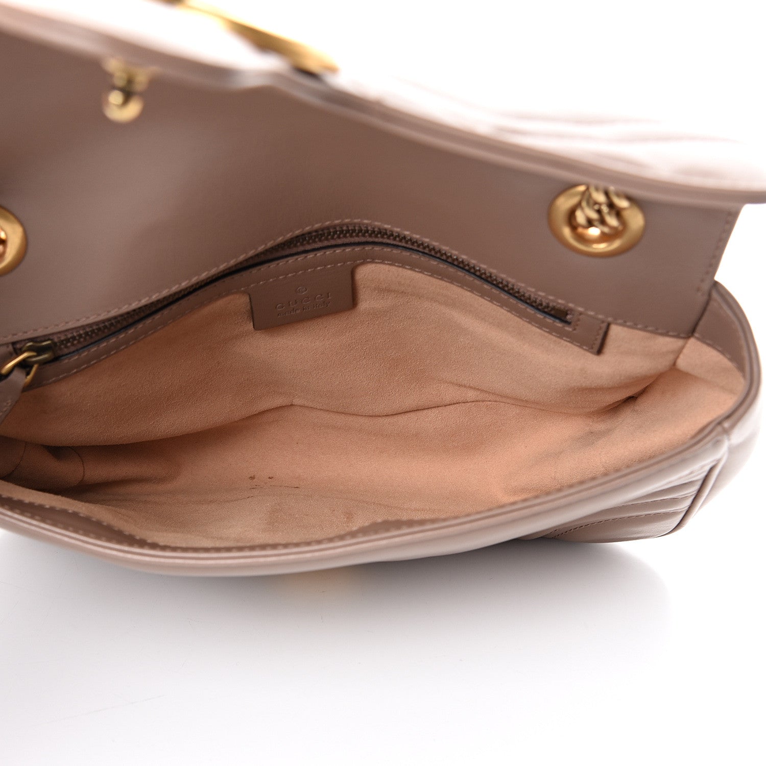 Gucci Calfskin Matelasse Small GG Marmont Shoulder Bag Porcelain Rose 4 of 13