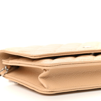 Chanel Caviar Quilted Wallet On Chain WOC Beige 9 of 10