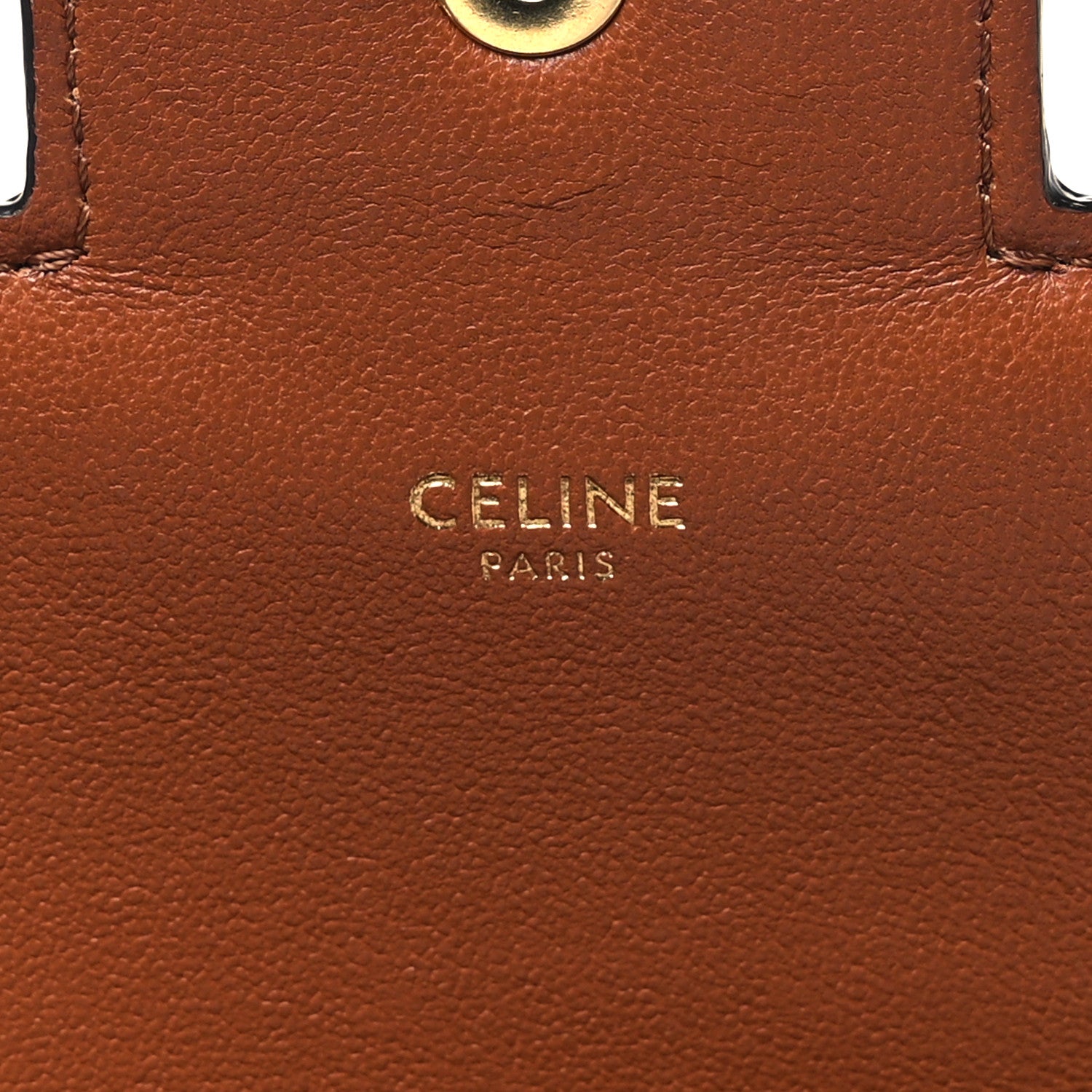 Celine Textile Natural Calfskin Medium Chain Maillon Triomphe Tan White 6 of 10