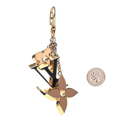 Louis Vuitton Fleur De Monogram Bag Charm Dore 2 of 4