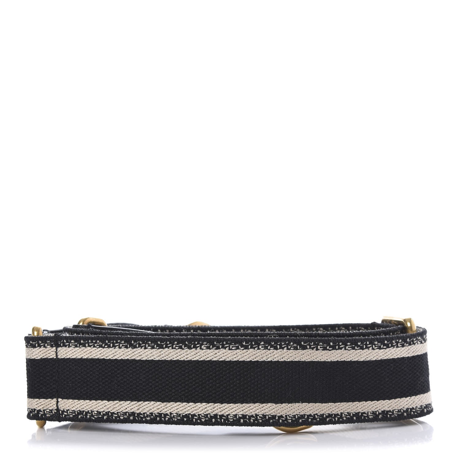 Christian Dior Canvas Embroidered Adjustable Shoulder Strap Black 2 of 4