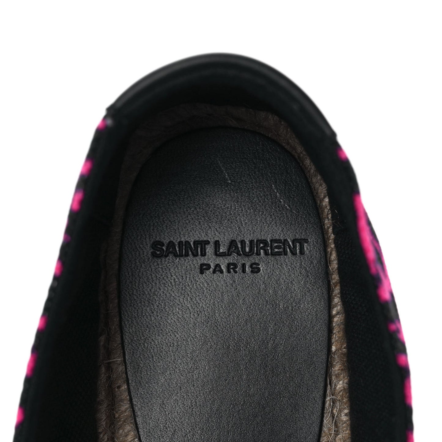 Canvas Leopard Print Espadrilles 41 Fushia Black