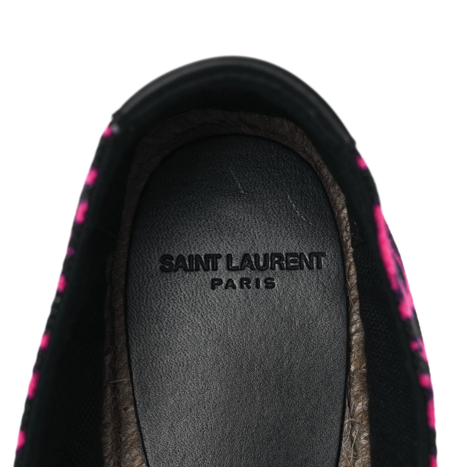 Saint Laurent Canvas Leopard Print Espadrilles 41 Fushia Black 7 of 9