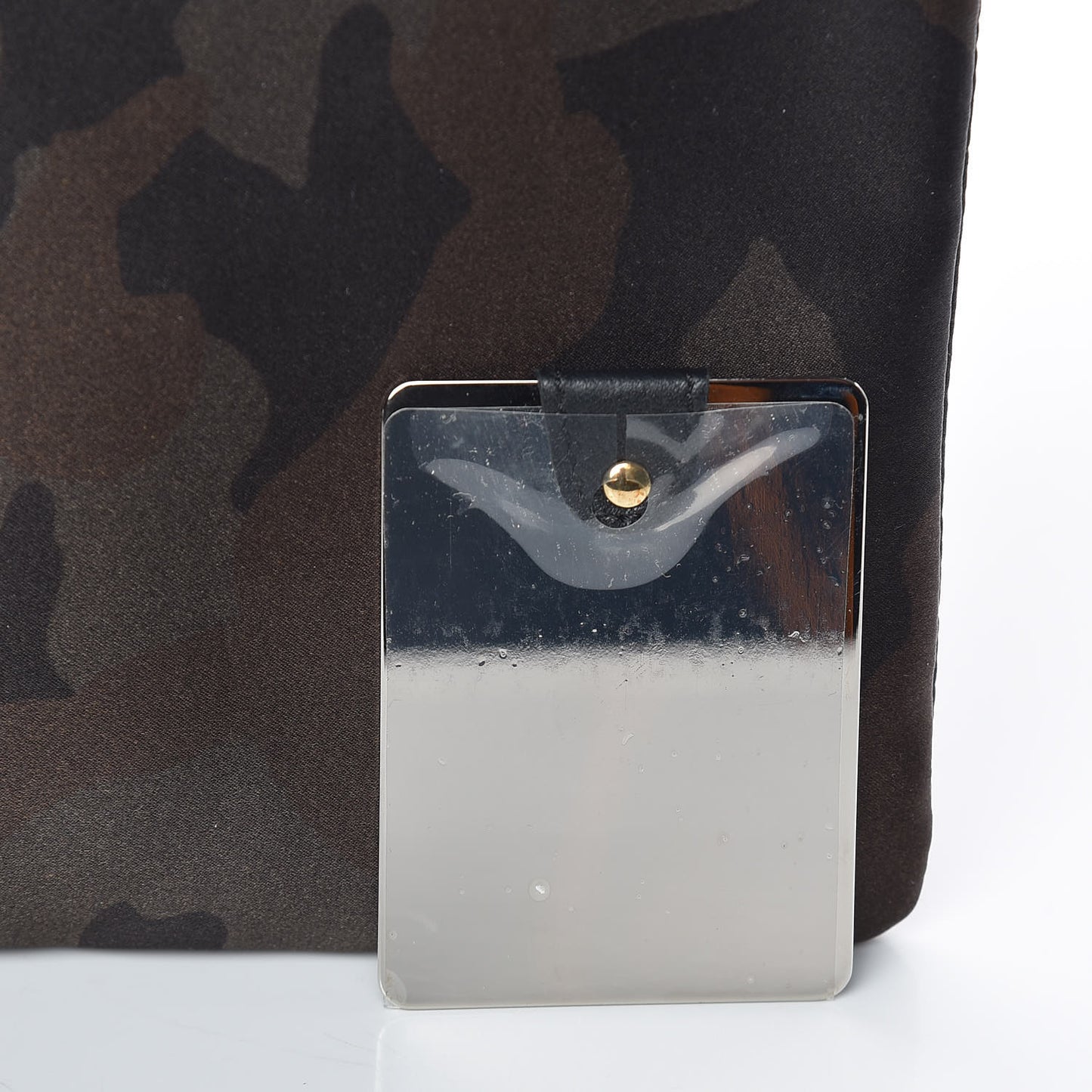 Satin Camouflage Zip Pouch Multicolor