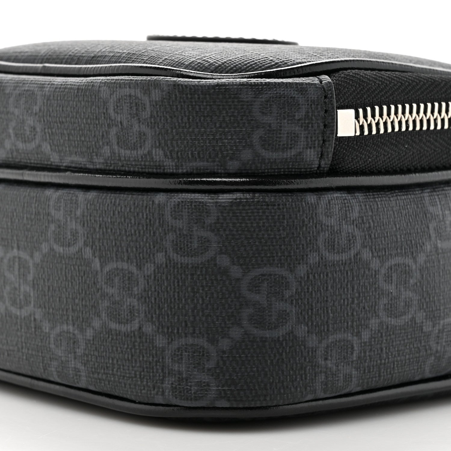 Gucci GG Supreme Monogram Azalea Calfskin Mini Retro Interlocking G Bag Black 9 of 11
