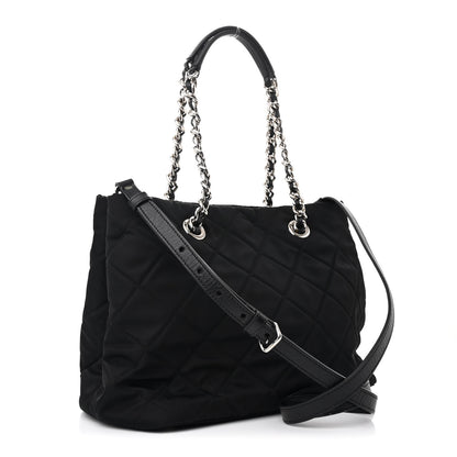 Prada Nylon Tessuto Impuntu Quilted Tote Black 3 of 11