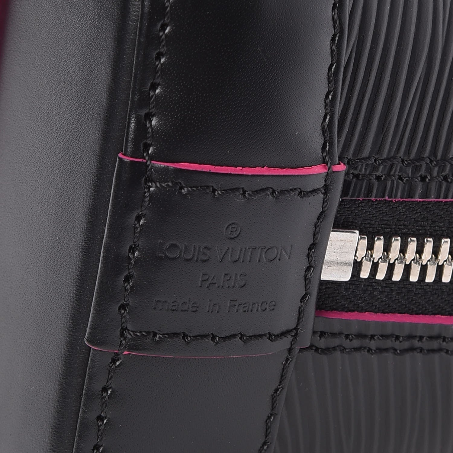Louis Vuitton Epi Alma BB Black Hot Pink 8 of 8