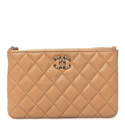 Chanel Caviar Quilted Coco Candy Small Cosmetic Case Beige 1 of 10